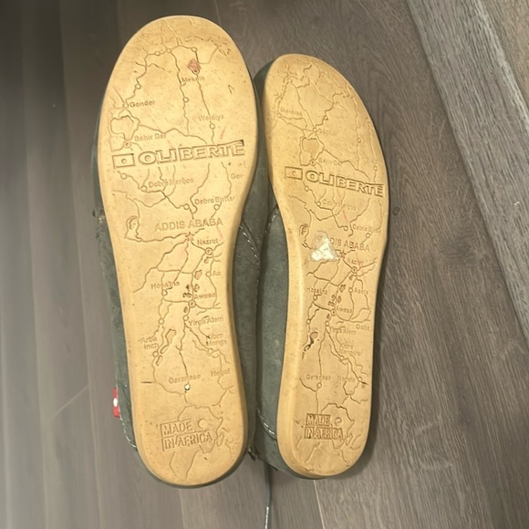 OLIBERTE Green Suede Hirari Moccasins Booties Made In Africa Women’s Size 39 - Picture 5 of 17